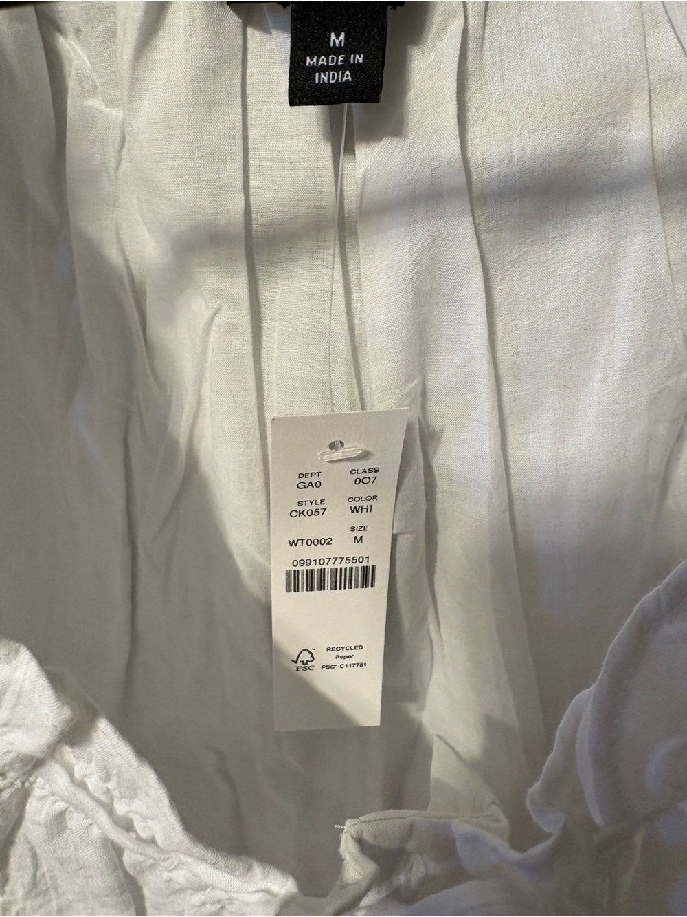 J. Crew White Ruffle Tie-Front Cotton Camisole - Picture 2 of 2